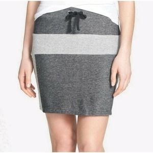 Pieces by Kensie Color Block French Terry Denim Skirt size Large NWT
